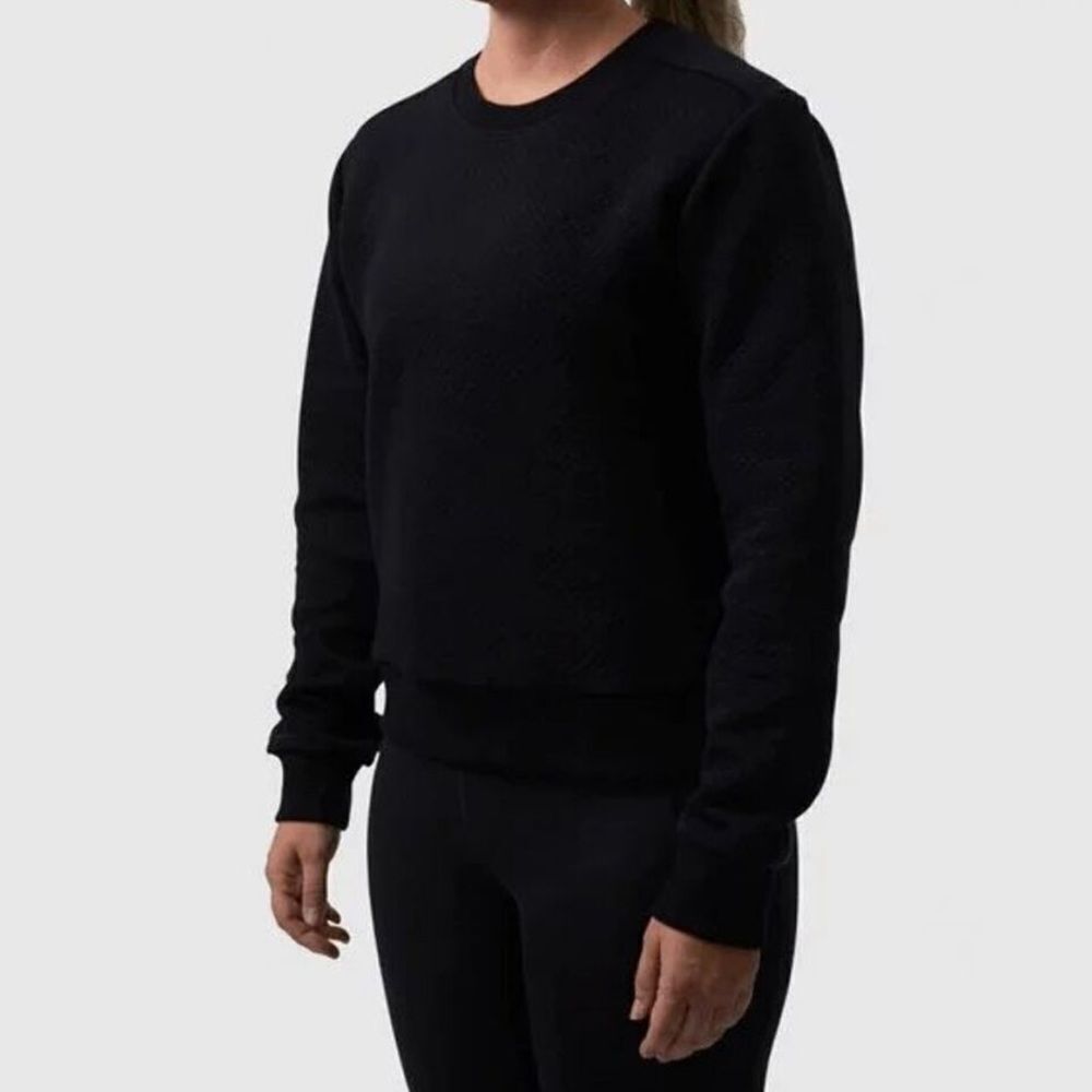 Born Primitive Quilted Waffle Crewneck Sweatshirt Black